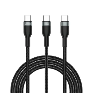 Wiwu Concise Usb-C To Usb-C + Usb-C Wi-C029 2in1 Charging Cable