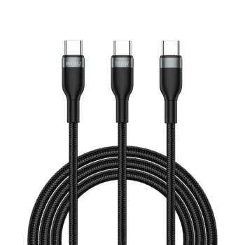Wiwu Concise Usb-C To Usb-C + Usb-C Wi-C029 2in1 Charging Cable