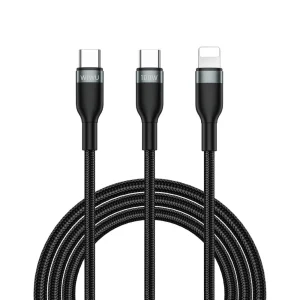 Wiwu Concise Usb-C To Usb-C + Ip Wi-C029 2in1 Charging Cable