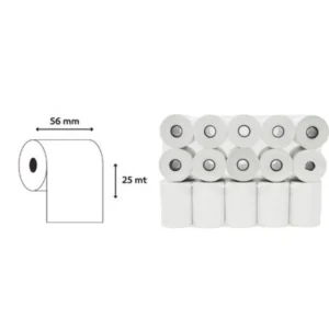Roll Paper Thermal Cash Register / Pos Device Roll 56mm X 25m 10pcs