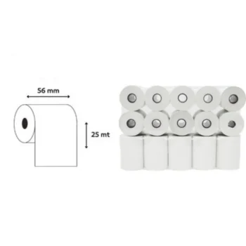 Roll Paper Thermal Cash Register / Pos Device Roll 56mm X 25m 10pcs