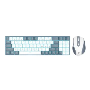 Redragon Bs-8772gw Wireless Keyboard And Mouse Set – Gray/White Us Layout